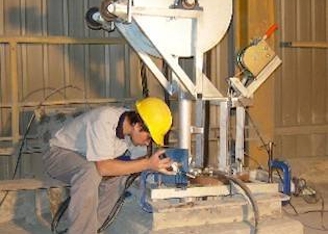 Operação de limpeza de silo com Rotorclean